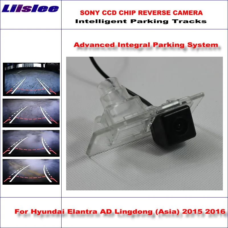 

Auto HD CCD SONY Rear Camera For Hyundai Elantra AD Lingdong Intelligent Parking Tracks Reverse Backup NTSC RCA AUX Night Vision