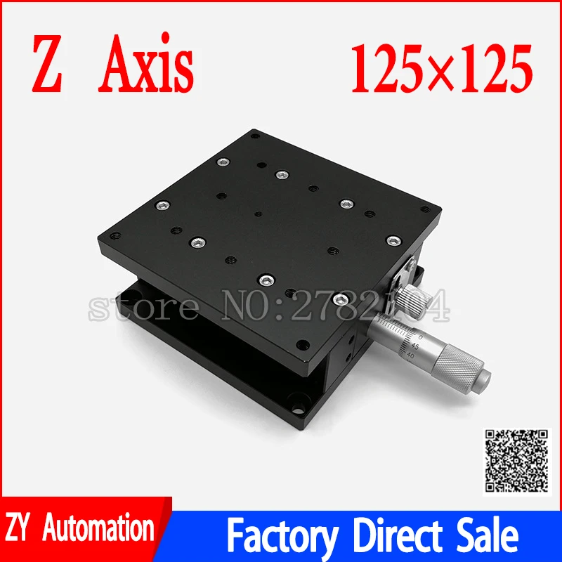 

Z Axis 125*125mm 5" Trimming Station Manual Lift Displacement Platform Heavy Load Double Guide Way Linear Stage Sliding Table