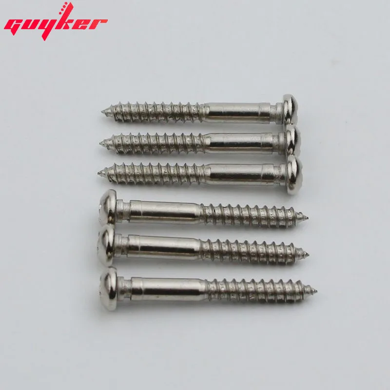 6 pcs Electric Guitar Bridge Saddles Tremolo System Bridge Tailpiece Mounting Fixed Screws with notch Guitar Accessories