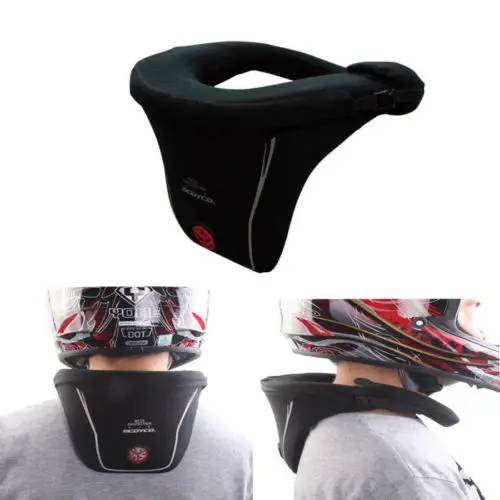 Motorcycle Neck Protector High Quality Sports Gear Long-Distance Racing Protective Brace Motocross helmet guard Black