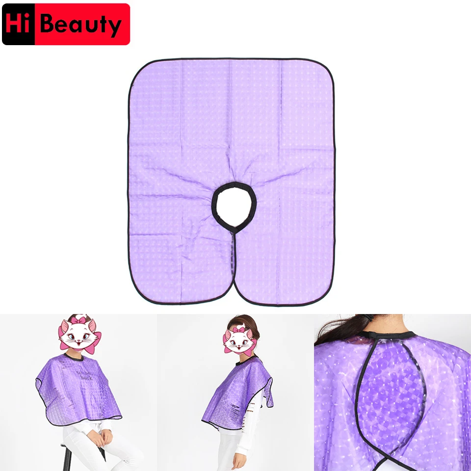 Barbería impermeable transparente para cortar el cabello, delantal de peluquería para tinte, champú, capa de tela, chal, herramientas de engrosamiento