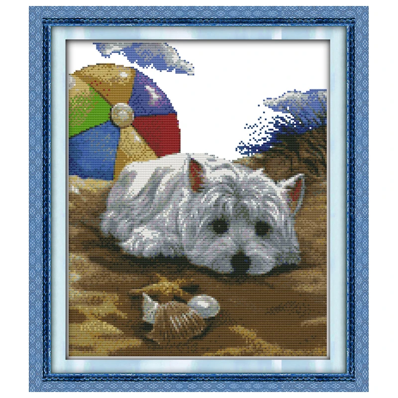 Dog Love-sickness Patterns Counted Cross Stitch Set DIY 11CT 14CT 16CT Stamped DMC Cross-stitch Kit Embroidery Needlework Crafts