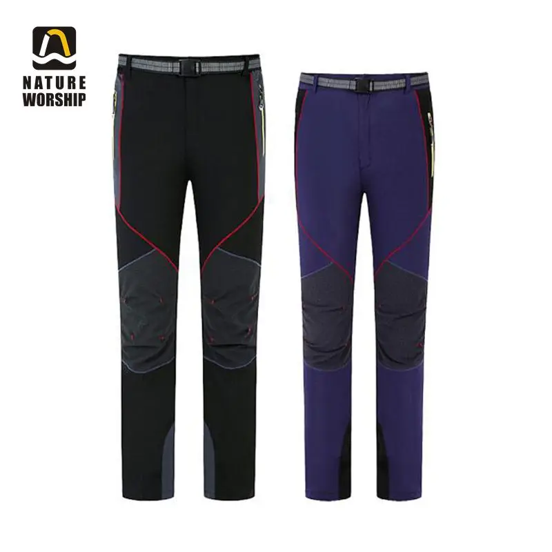 Outdoor Women Men Summer Spring Hiking Quick-Dry Pants Zipper Waterproof Thin Breathable Slim Climbing Fishing Sports Trousers