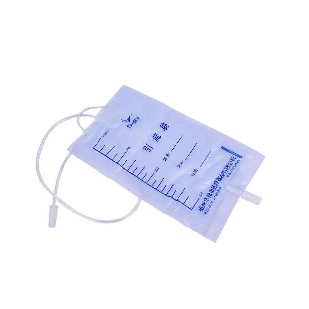 5Pcs Medical latex sleeve type disposable urine bag Male Drainage bag 1000ML Urine collector with urine Health Care Braces