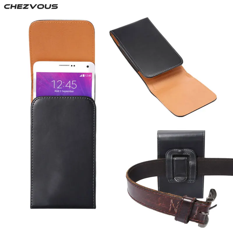 NEW Belt Clip PU Leather Holster Case for Samsung Note 5 4/S6 edge+/Galaxy A8 Universal Fit for Below 5.7'' Cell Phone Cover