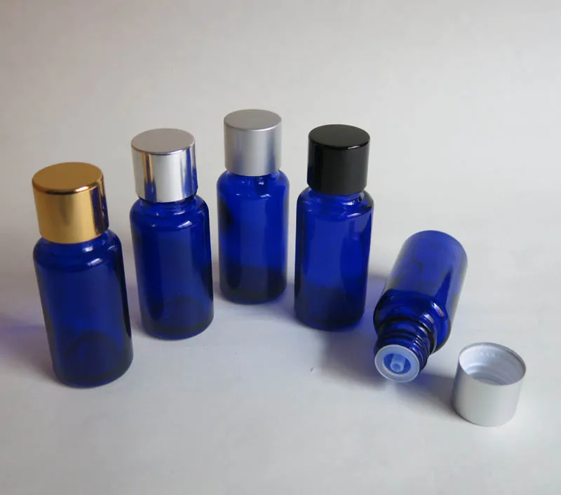 

100pcs wholesale Glass 15ml Small blue Cosmetic Essential oil Bottle ,Mini Empty Olive Essential Oil Sample Packaging Bottles