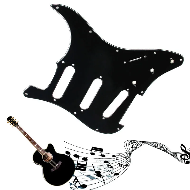 3 Ply Electric Guitar Pickguard Black Scratch Plate For . Stratocaster New