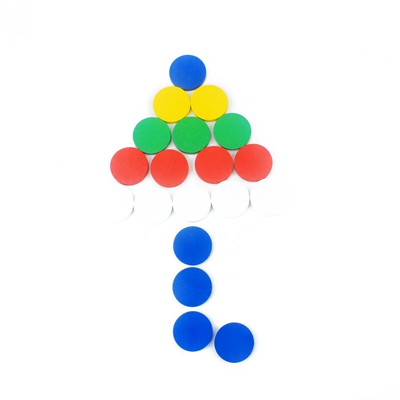 50 Stks/partij Montessori Materialen Houten Speelgoed Kleuren Gevoel Rondes Blokken Baby Math Speelgoed Vroege Ontwikkeling Leermiddelen Educatief
