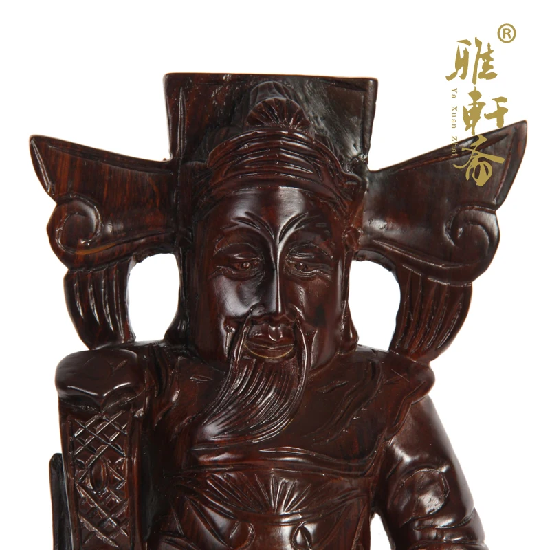 Ya Zhai mahogany carving crafts Ruyi Mammon Buddha decoration wood quality Home Furnishing feng shui ornaments