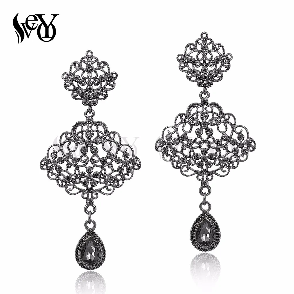 VEYO Full of Rhinestone Earrings for Woman Crystal Drop Earrings Chinese style Zinc Alloy Lead free nickel free