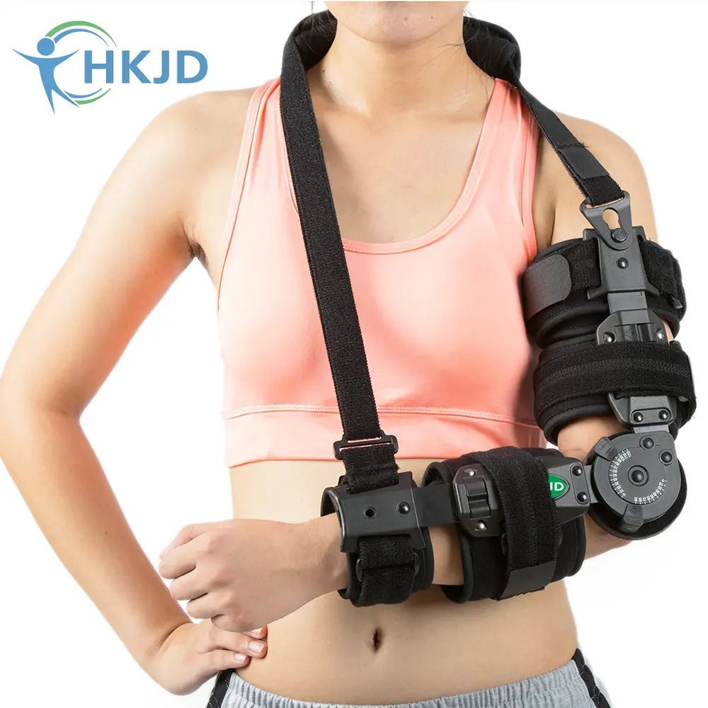 Health Care Medical Arm Brace Angle Adjustable Hinge Elbow Support Brace For Forearm Fracture