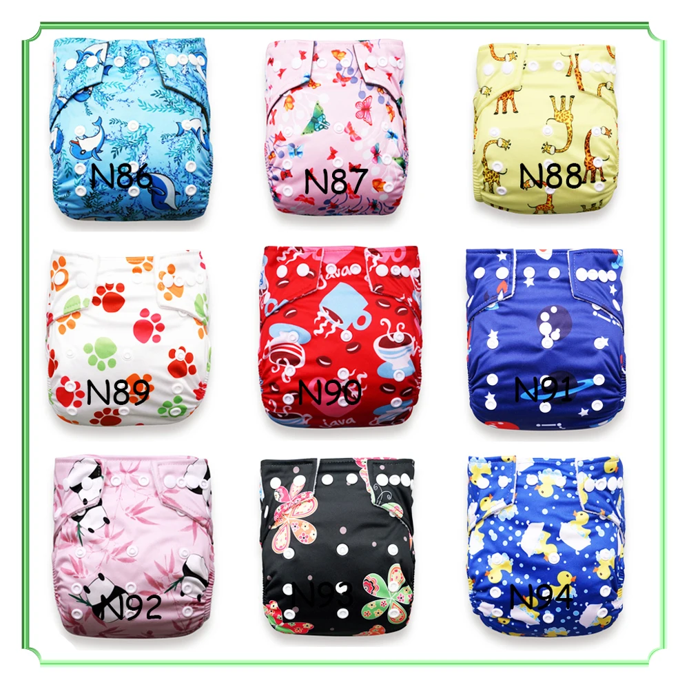 

Babyland Ecological Diapers 10pcs Baby Cloth Diapers+10pcs Microfiber Inserts Absorbents Washable Diapers Reusabe Child Nappy