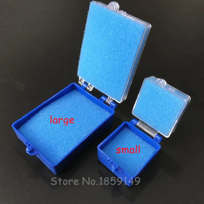 50pcs Dental Lab Materials Packaging Box Plastic Square Box with Foam Inserts For Single Crowns And Bridge