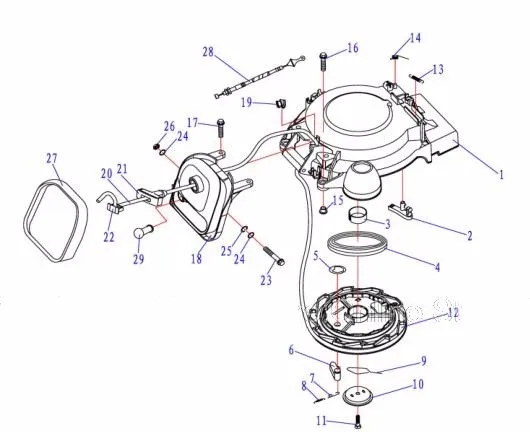 

Parts For Hidea HDF15 4 Stroke 15 Horsepower Outboard Motor Start Pulling Plate Assembly