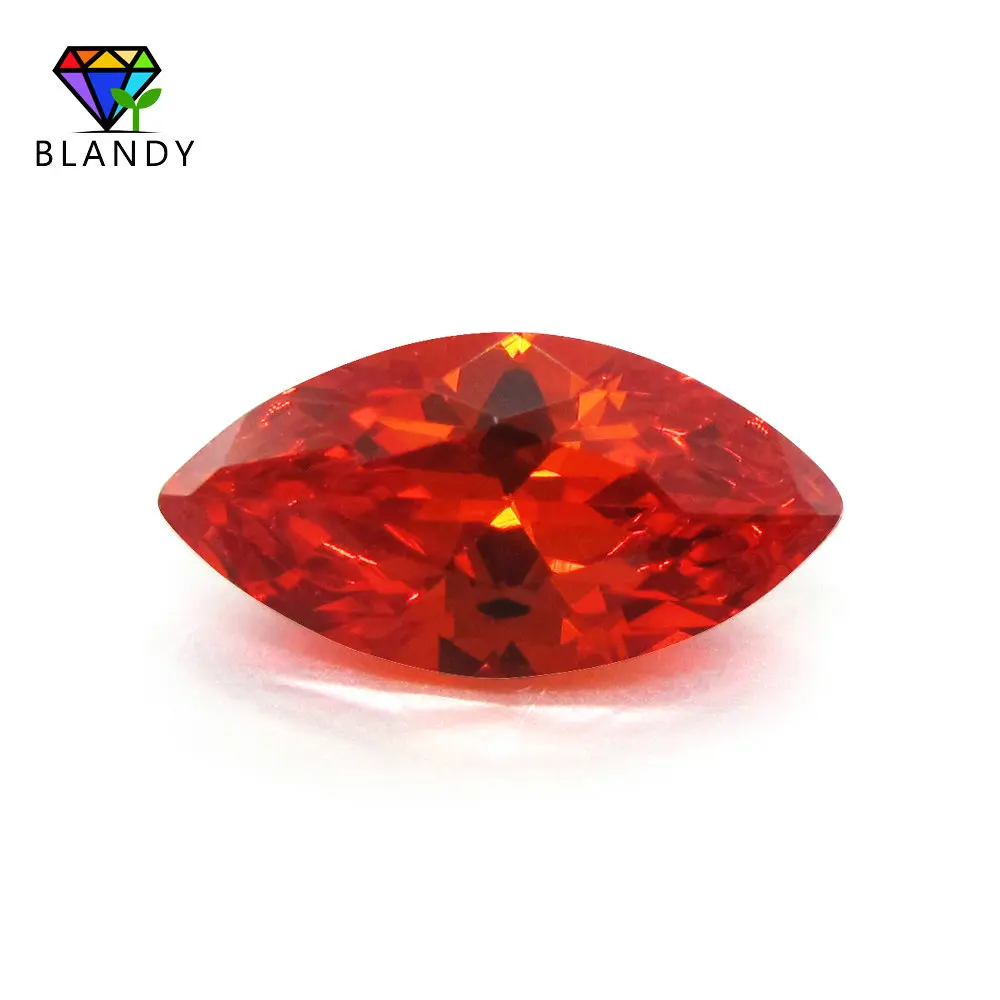 1.5x3~10x20mm Marquise Shape 5A Cubic Zirconia Stone Orange Color Synthetic Gems CZ stone For Fashion Jewelry