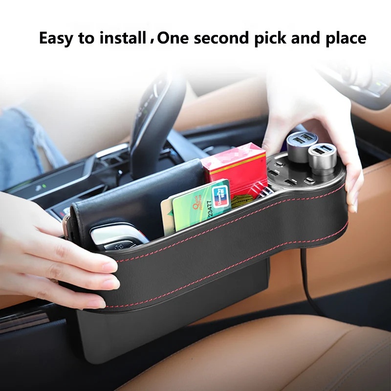 Car Seat Storage Box Bag Organizer Crevice Stowing Car Charger for Jeep wrangler grand cherokee compass renegade patriot