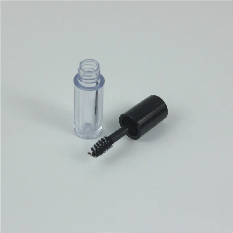 Empty Clear 0.8ml Mini Mascara Tube Eyelash Vial Liquid Bottle Container Eyeliner Make Up Tube Cosmetic Container With Black Lid