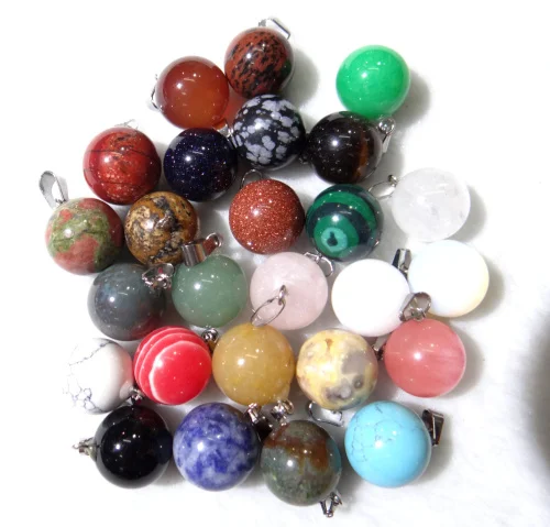Hurtownia Kamienna Kamień Kryształ Crystal Tiger Oko Opalite Unakite Mix onyx uroks wisiorki kulkowe do biżuterii Naszyjnik 12pc