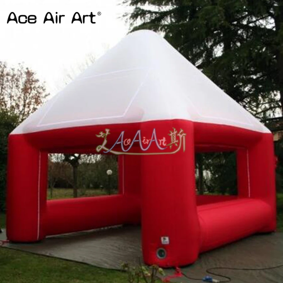 Giant Tower Shape Pavilion Stand Stall Inflatable Concession Station Survice Center Shelter with Removable Stickers for Party