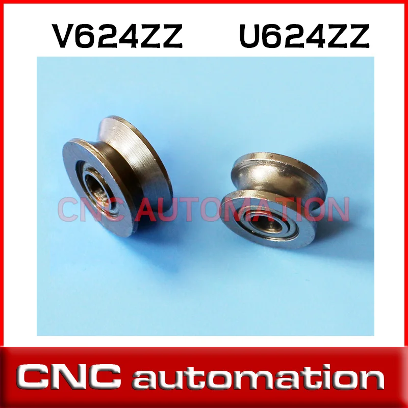 2pcs V624ZZ  V width about 4.5 mm, height 1.7mm, U624ZZ Bearing 4 x 13 x 7 mm low speed environment U type deep