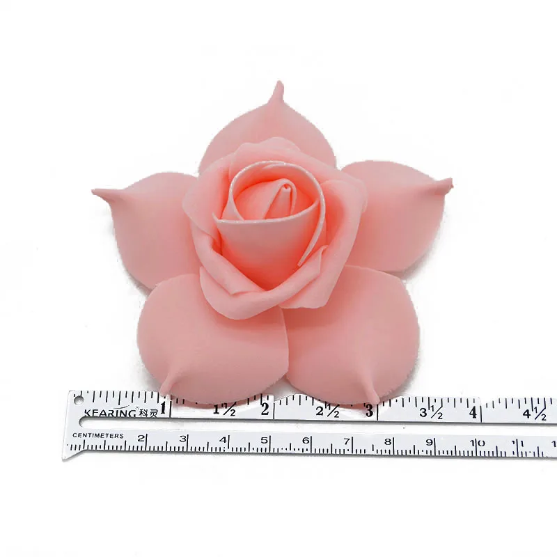 100pcs/Lot Artificial 8cm PE Foam Rose Flower Heads DIY Valentine's day Fake Flower Decor Wedding Bouquet Party Car Decorative8Z