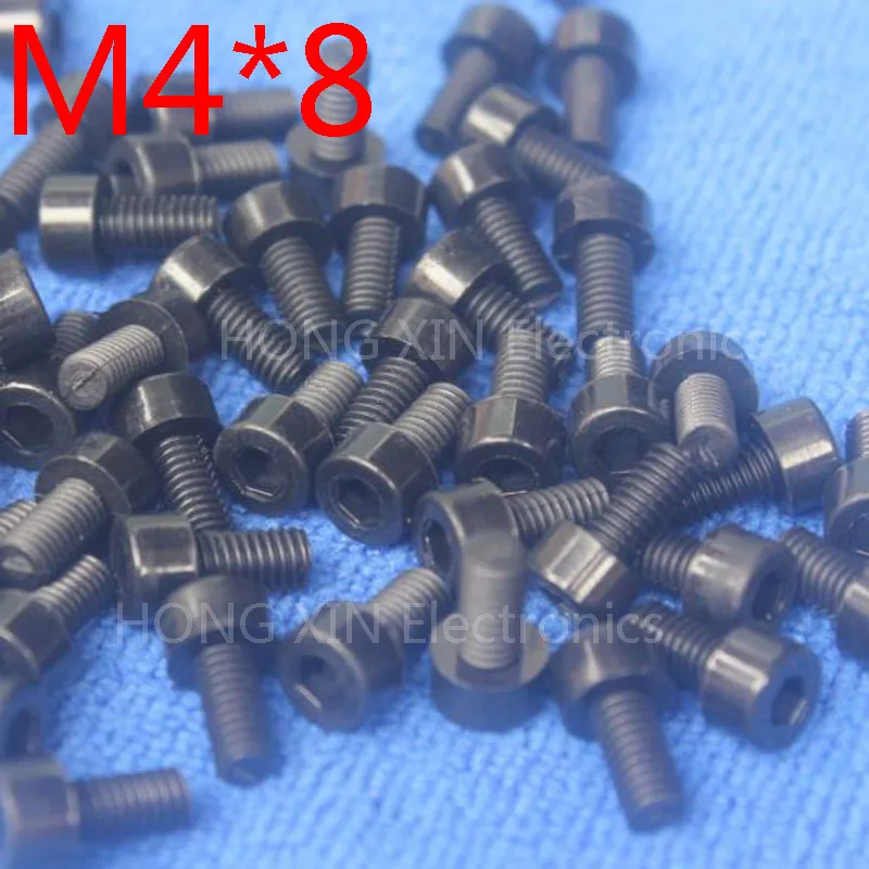 M4*8 Black 1pcs Nylon Inner Hexagon Socket Head Cap Screws 8mm Plastic Bolt Insolation brand new RoHS compliant PC/board DIY