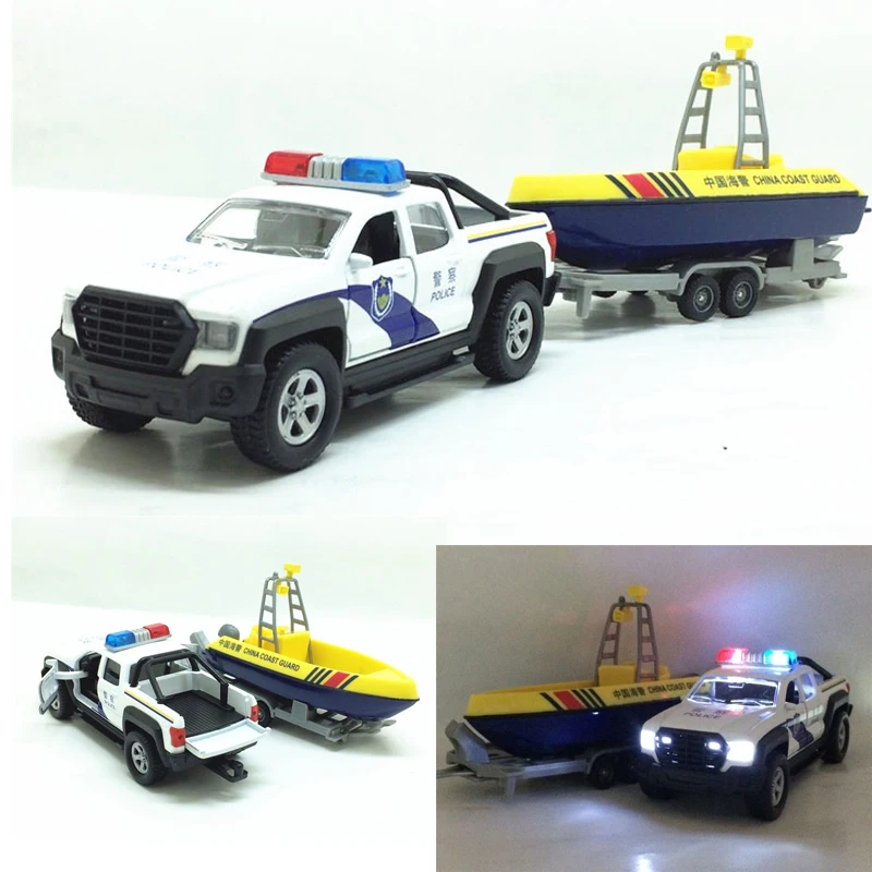 

High simulation Pickups and speedboats,1:32 Alloy model Pickup Truck cars,Diecasts & Toy Vehicles toys,free shipping