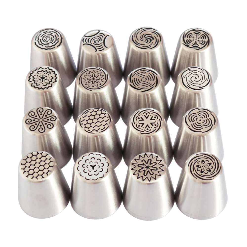 Byjunyeor 37 Pcs/Set Russian Icing Piping Nozzles Ball Stainless Steel Cake Decorating Cake Set CS103