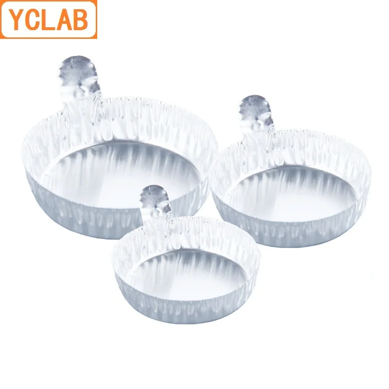 YCLAB 78mm Weighing Tray Dish Disk Large Aluminum Foil with Handle Laboratory Chemistry Equipment