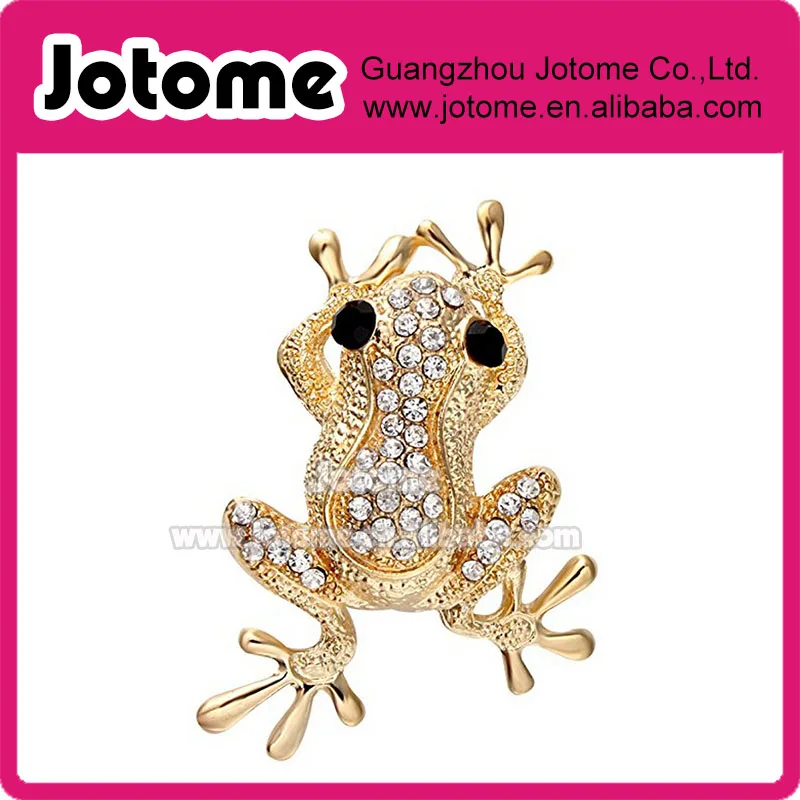 

45mm High-Grade Lovely Rhinestone Crystal Elegant Frog Pin Brooch Fashion Jewelry Christmas For Women