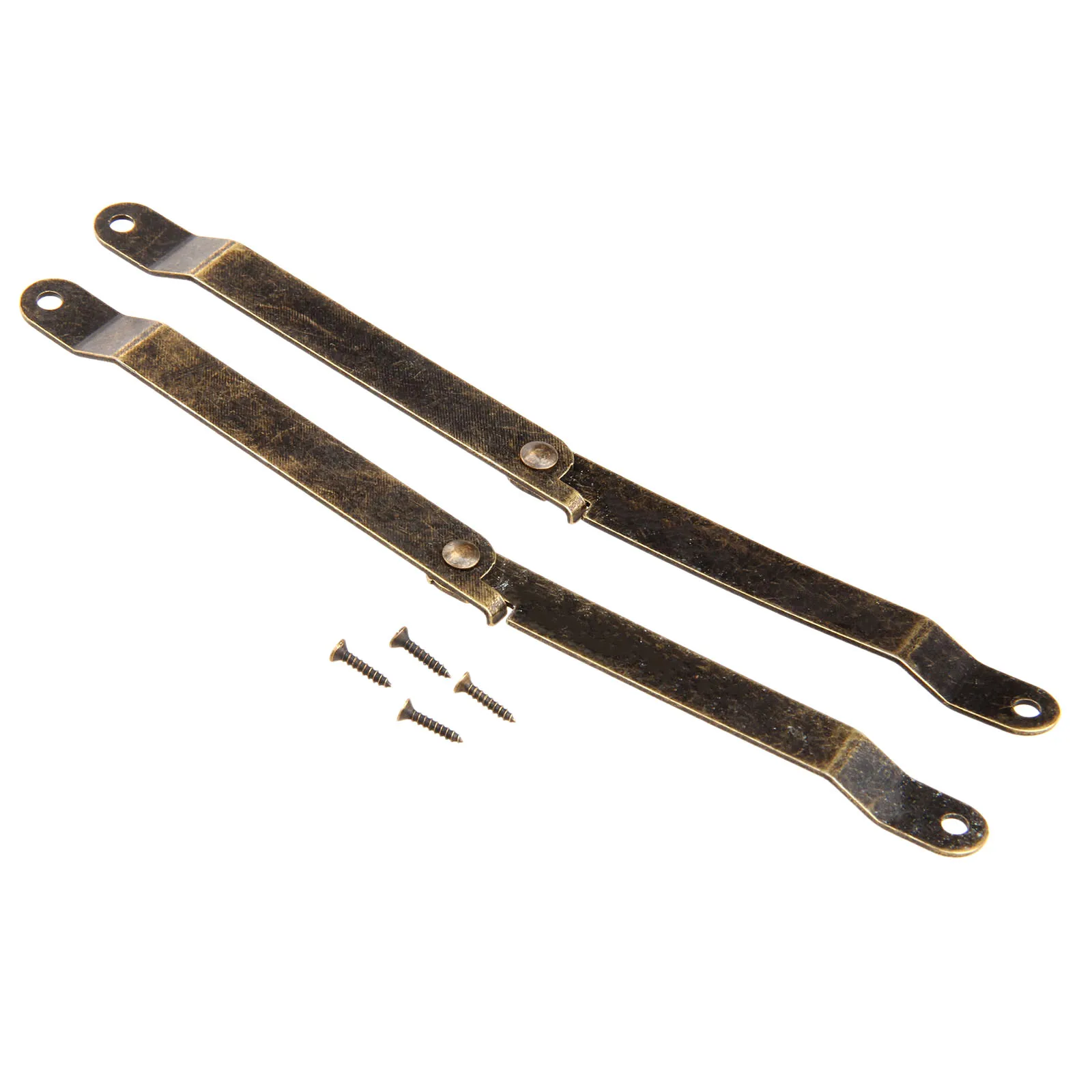 2PCS Antique Bronze Lid Support Hinges Stay For Box Display Furniture Accessories Cabinet Door Kitchen Cupboard Hinges Lid Stays