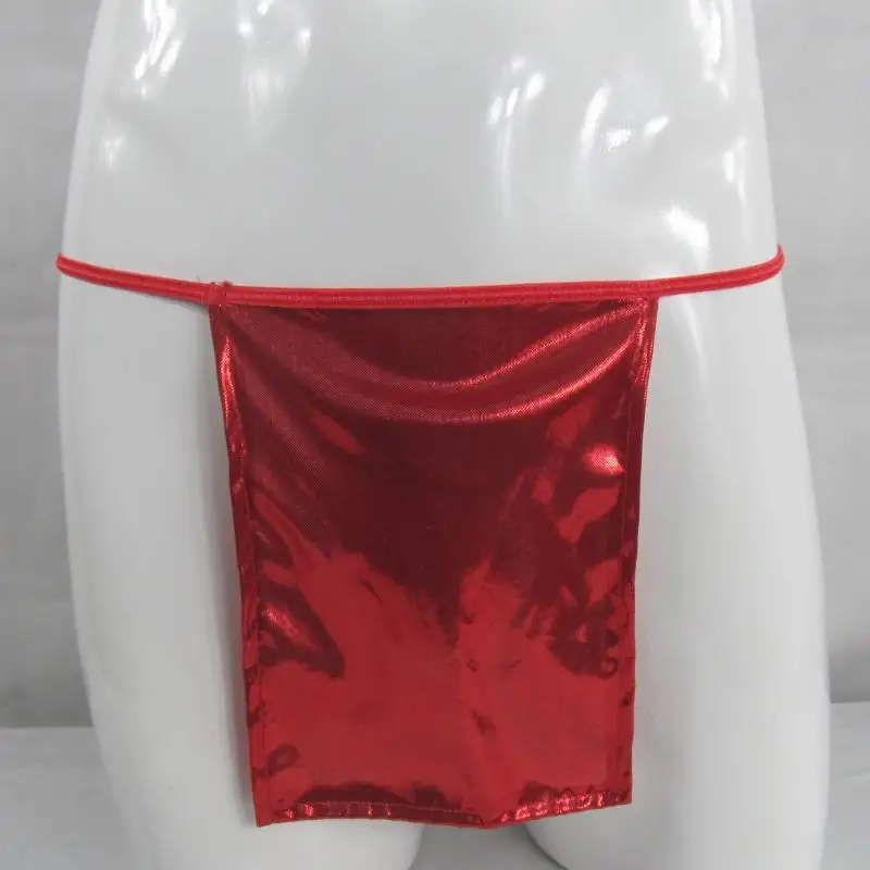 Male sexy backless thong string small aprons metallic color G3706 built-in loop
