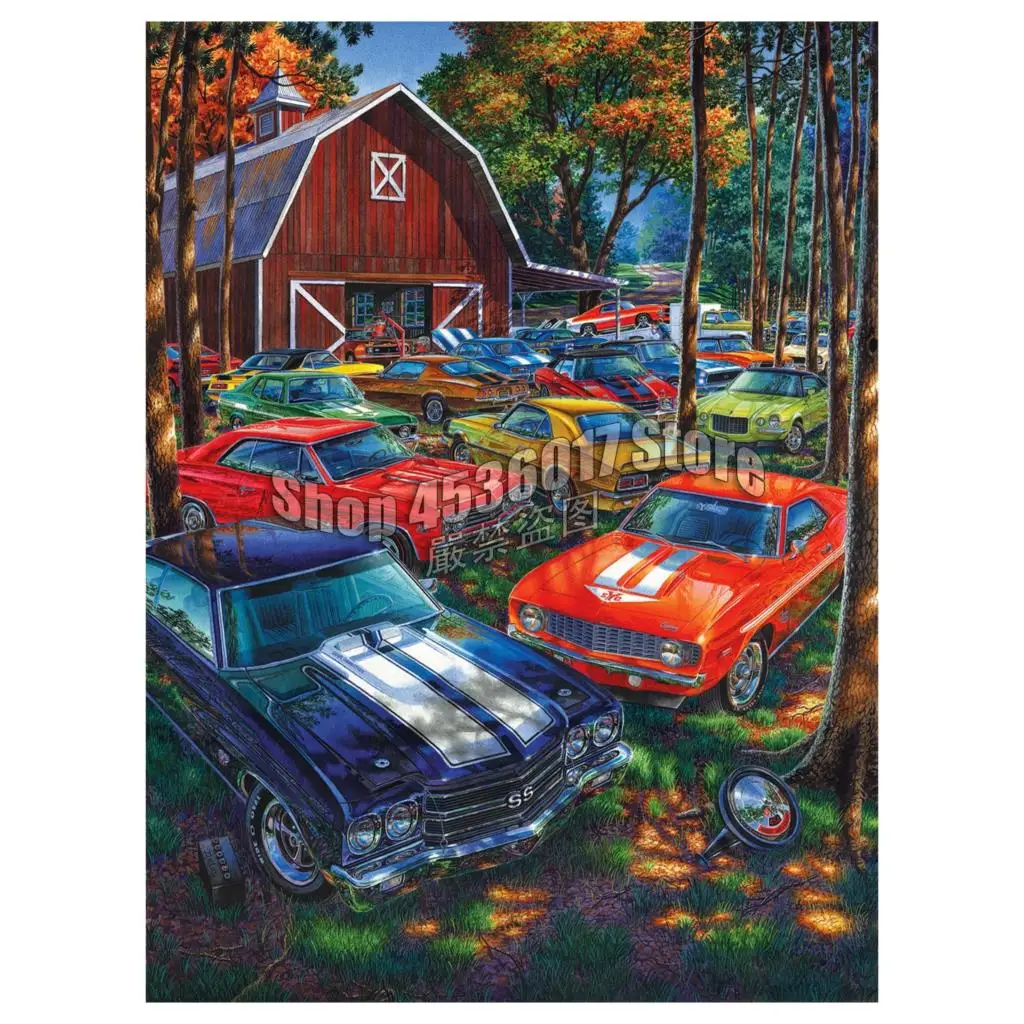 DIY Diamond Embroidery Cars & Trucks Farm Full Rhinestone 5D Diamond Painting Cross Stitch Needlework Landscape Gift