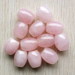 Fashion good quality natural quartz stone pink round shape big hole beads for bracelet jewelry making 12pcs/lot  wholesale free