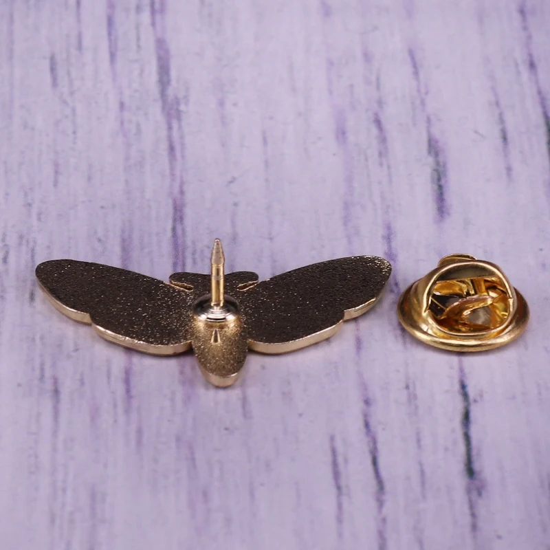 Moth Butterfly Enamel Pin Badge The elusive heart moth flies by night and is attracted to your true love enamel pin