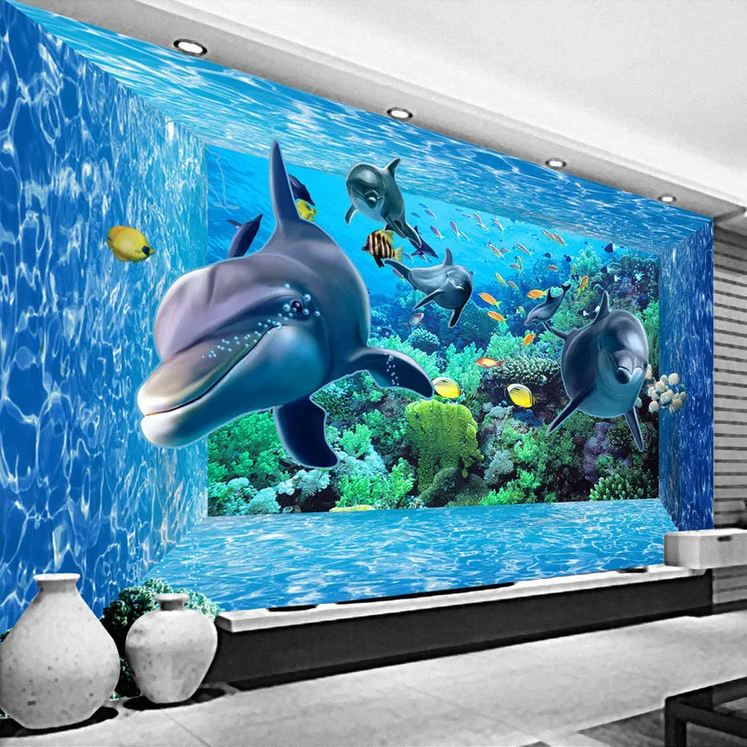 

Custom 3D Photo Wallpaper Underwater World Stereoscopic Living Room Bedroom Decor Wallpapers Modern Painting Mural De Parede 3D