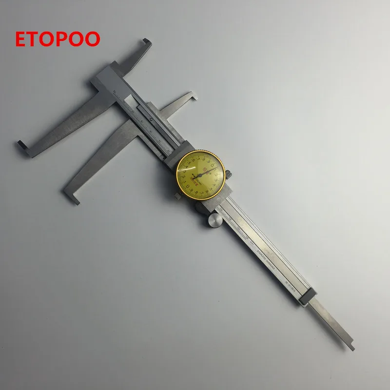 Knife-point  Inside Groove 9-150mm Dial Caliper Stainless Steel Long Claws Inner Vernier Calipers Measuring Tools inside caliper