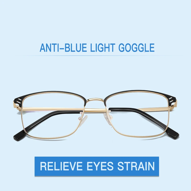 Photochromic glasses anti blue light block UV400 computer game protection goggle man women harm ray filter retro myopia eyeglass