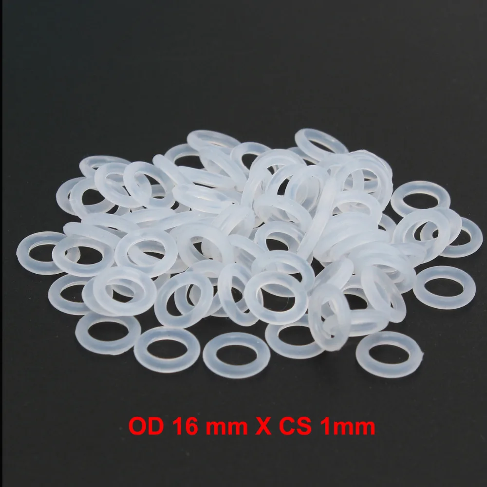 

OD16mm x CS1mm VMQ PVMQ SILICONE IRHD 55 Translucent O ring O-ring Sealing Rubber