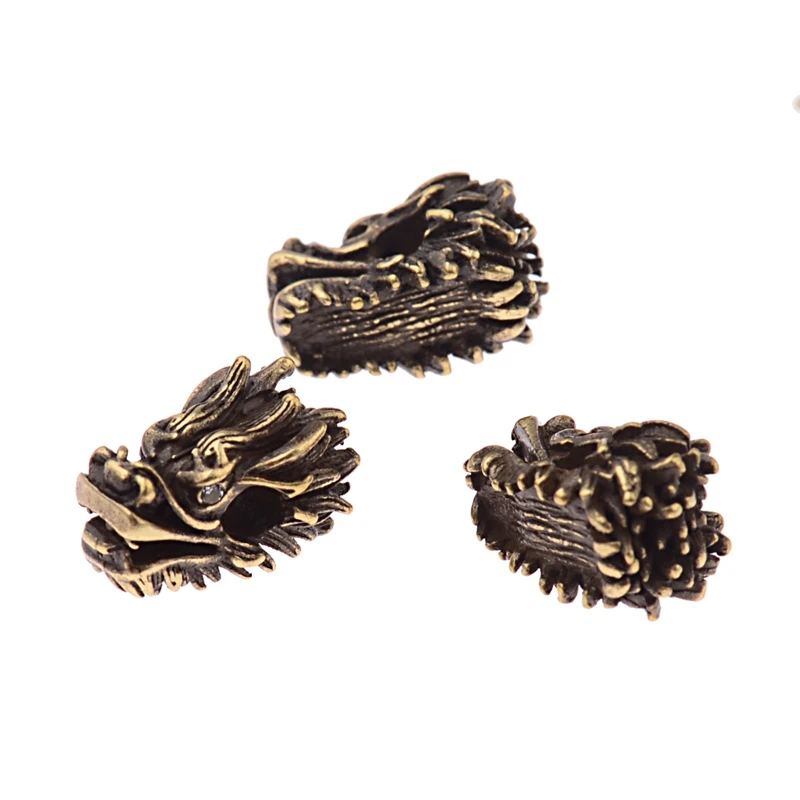 Amader Antique Dragon Head Shape Beads Vintage Spacers Charms DIY For Jewelry Making Bracelet White Zircon Accessories BD512