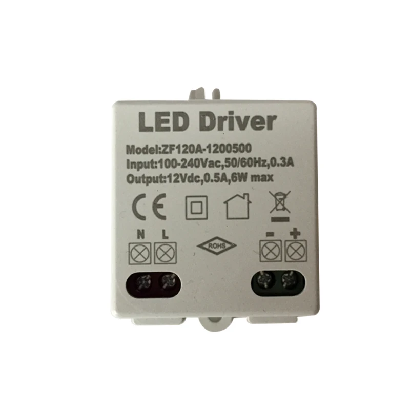 Conductor del LED transformador DC 12V 0.5A 6W Hiigh-quality led driver LED constant voltage power 3 years warranty