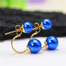 2019 new design fashion brand jewelry elegant double sides earrings for women  stud earrings