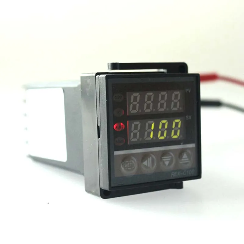 Dual Digital PID Temperature Controller Thermostat Kit REX-C100 with SSR-40DA heat sink quality K probe Thermocouple