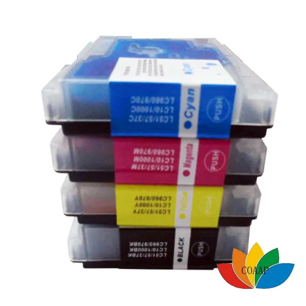 4PK LC51 LC37 LC57 LC1000 LC970 LC960 compatible ink cartridge for Brother DCP-130C DCP-560CN MFC-235C FAX-1355 printer