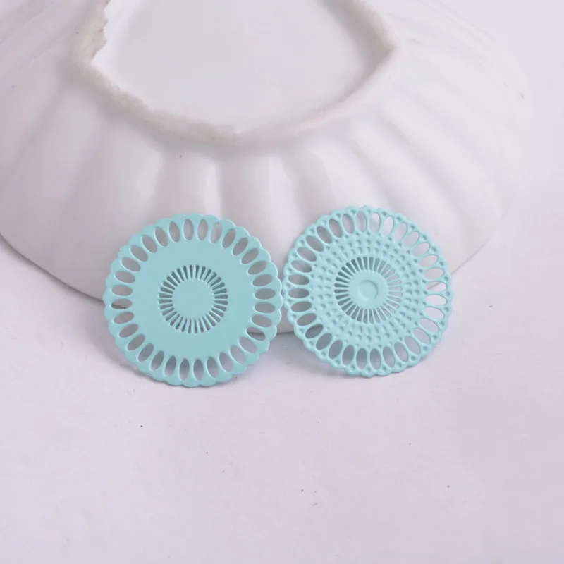 50 Stück AB3628 25mm Runde Filigran-Verbindungsstücke Bunte Verbindungsstücke für DIY-Schmuckherstellung – Detail 12