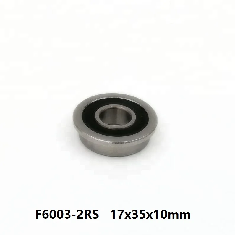 

10pcs/lot F6003-2RS F6003RS F6003 2RS RS Flanged Bearing 17x35x10mm flange deep groove ball bearings 17*35*10