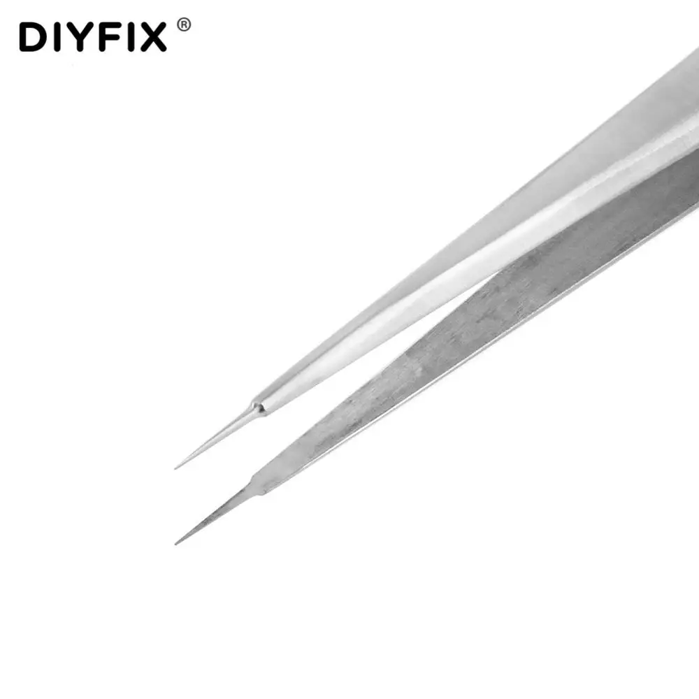 رقيقة جدا الدقة ملاقط الفولاذ المقاوم للصدأ مكافحة ساكنة Antimagnetic ملقط ل مكونات إلكترونية الصيانة إصلاح أداة