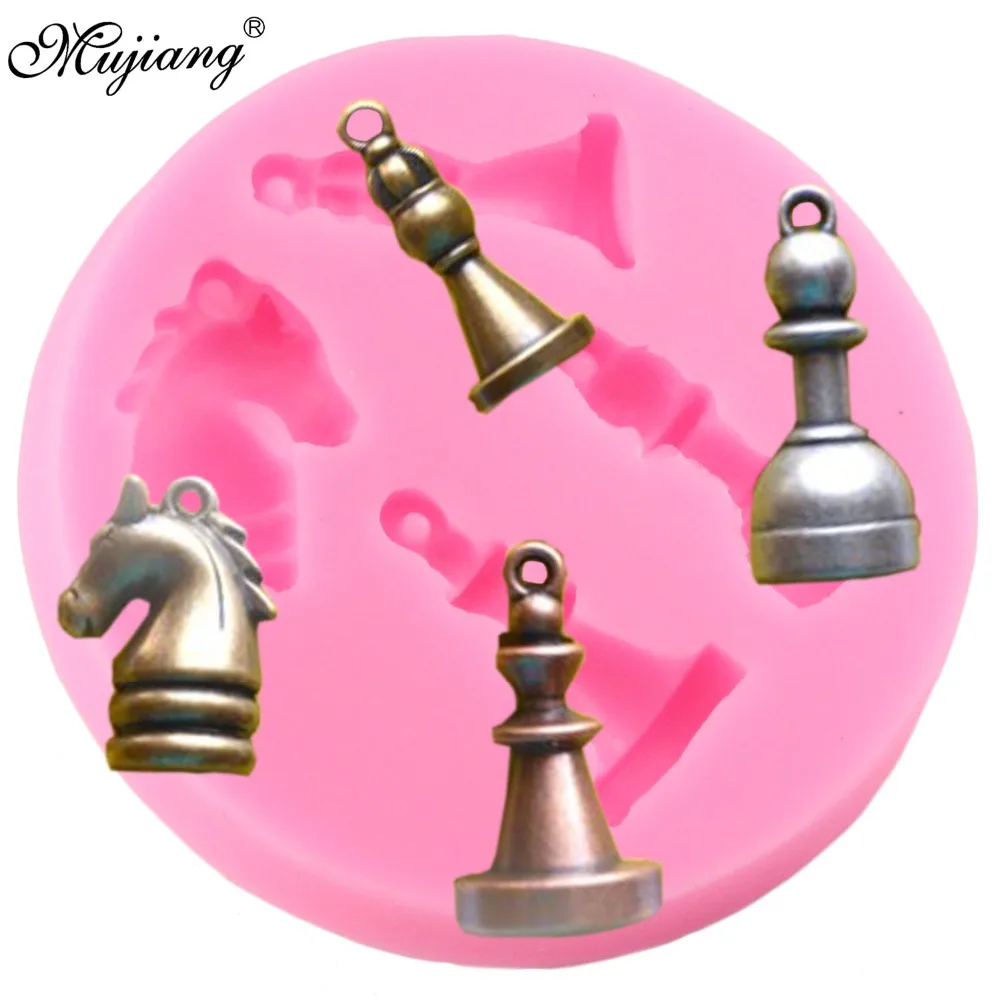 Princess Castle International Chess Silicone Mold Fondant Mold Cake Decorating Tools Chocolate Gumpaste Molds Candy Soap Mould