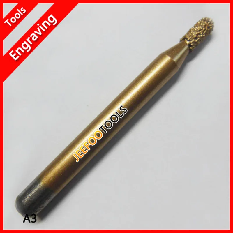 A3 Marble Carve Bit Diamond Tools, Stone CNC Engraving Tools for Router 3D CNC Milling Engraver Cutter