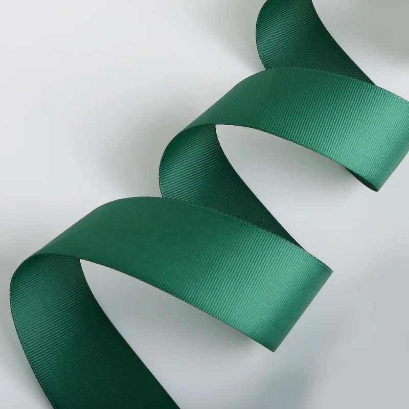 100 yard 7mm 10mm 15mm 20mm 25mm 38mm Dark Green Single Face Grosgrain Ribbon Packing Hair Bow & Sewing Accessories